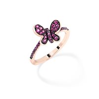 Ring Amen Woman Farfalle in Silver Zircone RBURR-12 - RBURR-14